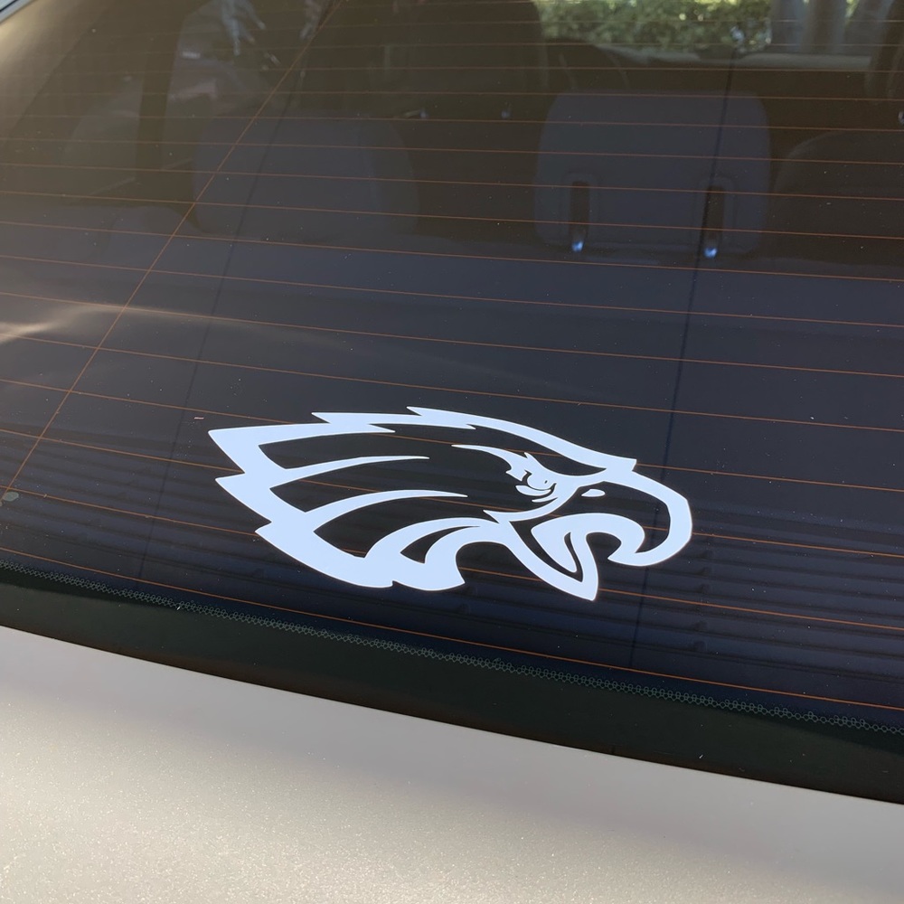 Philadelphia Eagles NFL Logo Car Decal (White)